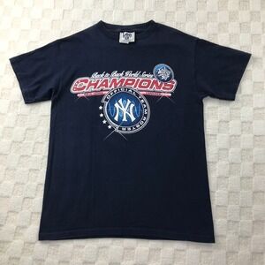 Vintage New York Yankees Shirt Boys XL Blue World Series Champions 90s Kids Tee